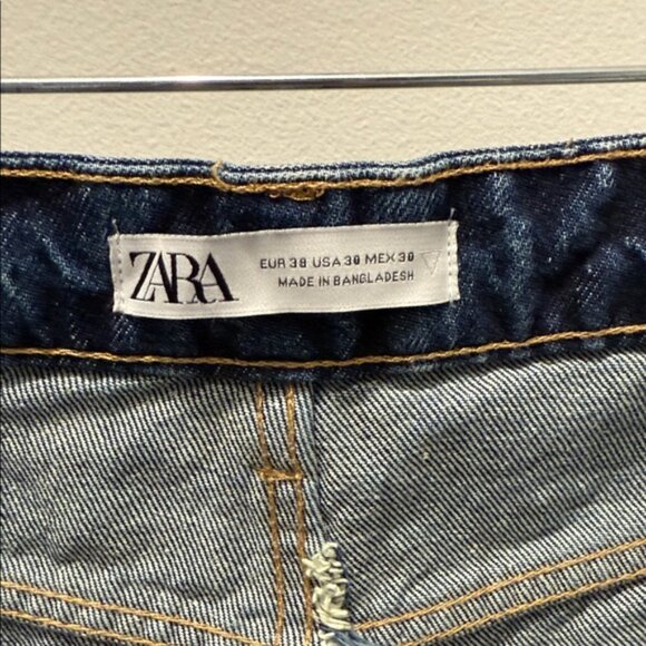 Zara Indigo Denim high rise shorts - Picture 4 of 5
